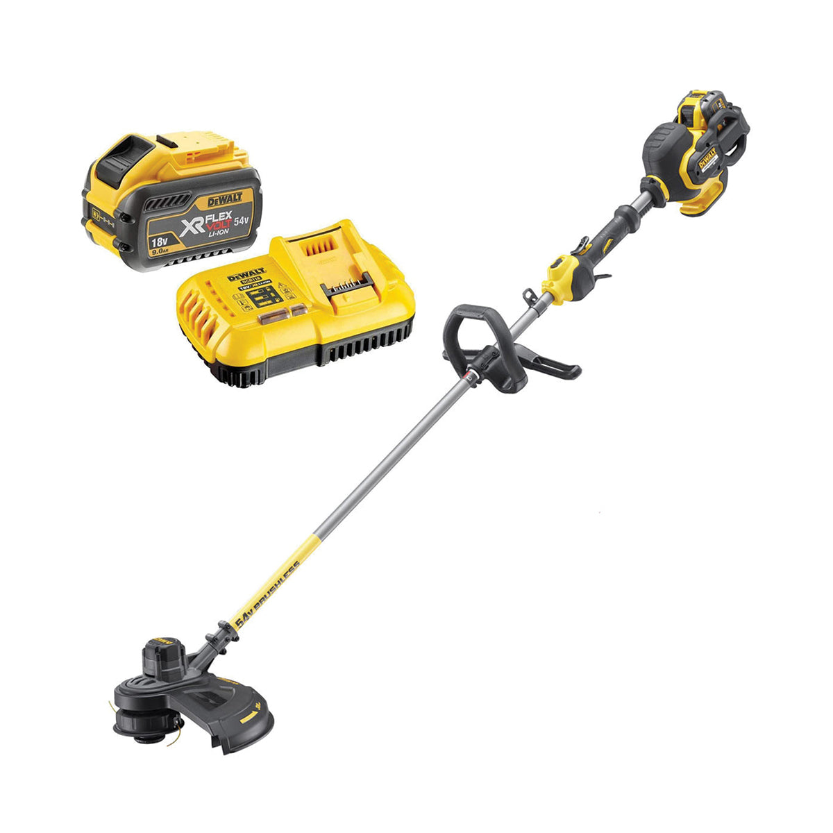 Decespugliatore-TAGLIABORDI - FLEXVOLT motore BRUSHLESS ad alta potenza ampiezza di taglio 38cm - DeWALT - DCM571X1-QW Decespugliatore-TAGLIABORDI - FLEXVOLT motore BRUSHLESS ad alta potenza ampiezza di taglio 38cm - DeWALT - DCM571X1-QW